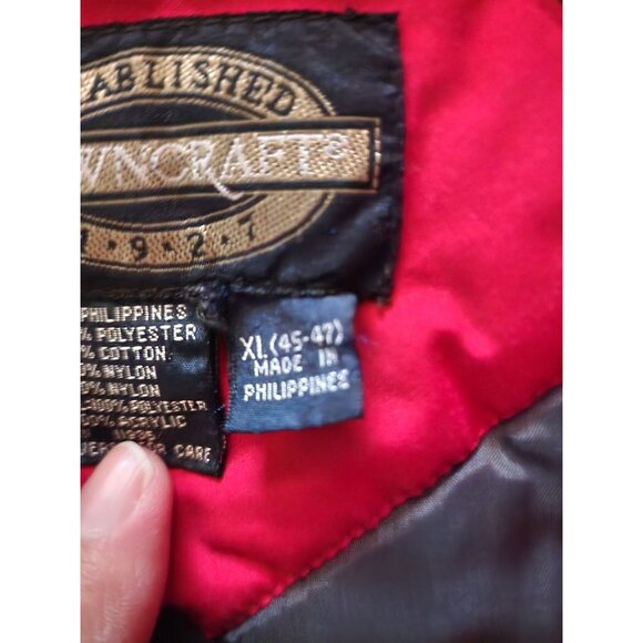 Towncraft Mens Red Bomber Jacket Coat Size XL Hooded - Picture 4 of 8